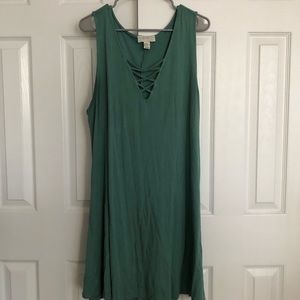 Forever 21 Green T-Shirt Dress